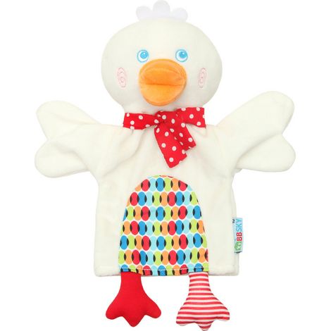 Couverture réconfortante en forme d'animal, marionnette à main canard en peluche (1/2)