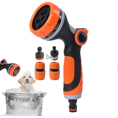 Pressure Washer Nozzle with 10 Spray Modes, Ergonomic Grip, RustProof Wand for Car and Patio Cleaning (1/5)