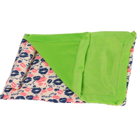 Sac de couchage doux et chaud pour reptiles, lit pour dragon barbu avec oreiller pour dragon barbu et gecko léopard (couette verte à motifs de lèvres) (1/5)