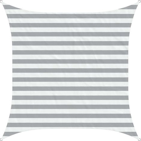 Sun Shade Sail Light Grey and White 2 x 2 m vidaXL