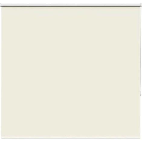 Store enrouleur occultant blanc cassé, 150 x 150 cm de large, en tissu (1/5)