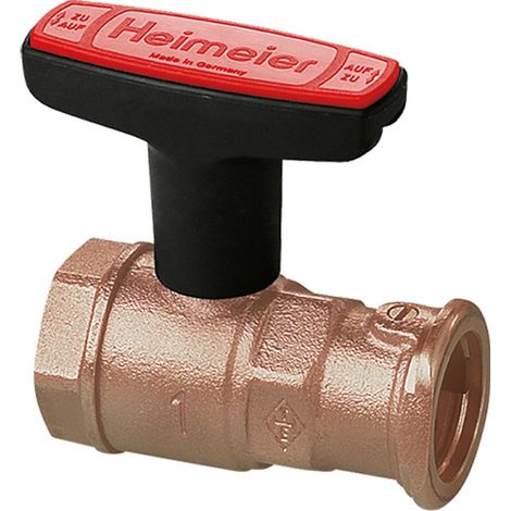 HEIMEIER Rubinetto a sfera per pompa Globo P-S Freno a gravità, 1"x1", Ottone rosso, 0630-04.000