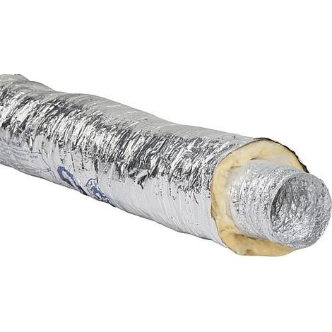 Tube flexible aluminium isolé NW160, longueur 6m, épaisseur d'isolation 25mm