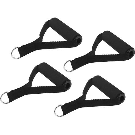 poignées de traction noires, élastiques de résistance en mousse, accessoires de rechange pour équipement de fitness (gymnastique, yoga, musculation). (1/5)