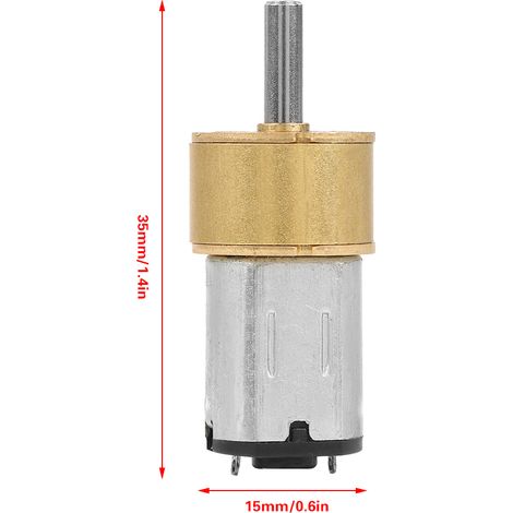 Moteur miniature étanche à la poussière 14 mm N20, réducteur à engrenages circulaires (1/5)