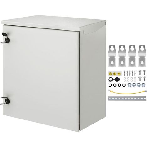 Fixation Murale Pratique Boîtier Électrique Étanche IP66 NEMA 4 Armoire en Acier Laminé à Froid 60x60x30 cm (1/5)