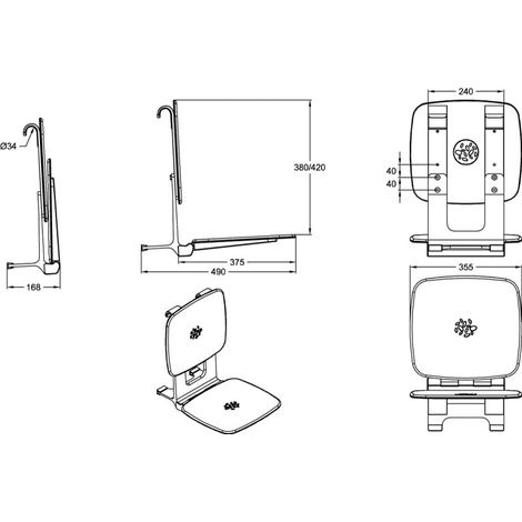 Villeroy & Boch 92170168 Siège suspendu ViCare UNIVERSEL