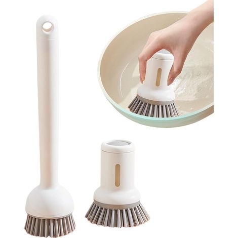 Cepillo para sartenes Limpiador de sartenes ergonómico y ajustable, cepillo de fregar para ollas y sartenes Para encimeras. (1/5)