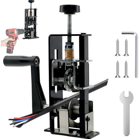 Denudeur Cable Electrique 1-25mm Machine Denuder le cuivre Pince à dénuder avec manivelle ou perceuse Denudeuse de cable electrique Dénudeur de câbles pour le recyclage de la ferraille noir (1/5)