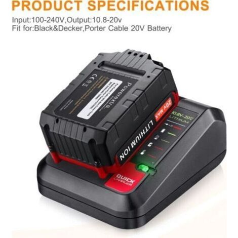 Schnellladegerät für BLACK+DECKER BD2A - 10,8 V 20 V (1/5)