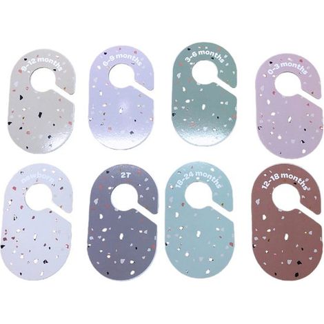 Kleidertrenner für Babys, 8-teiliges Set, Unisex, beidseitig bedruckt, mustercodiertes Etikett – B-Stil (1/5)