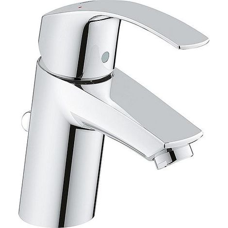 Grohe Waschtischmischer Eurosmart S-Size Ausladung 104mm chrom mit Ablaufgarnitur (1/3)