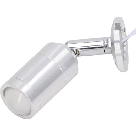 Mini-LED-Strahler mit verstellbarem Winkel für Vitrinen, ideal für Schmuck und Regale. Silberfarben. 220-V-Wechselstromanschluss, warmweißes Licht (3000 K). (1/5)