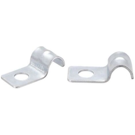 FENOPLASTICA20Pcs Attache pour Fixer Grillage Rigide Tube Sangle Collier Serrage Acier carbone zingué pour Tuyau 21x10x7mm 6mm ID (1/3)