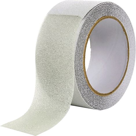 Cinta adhesiva antideslizante de alta calidad, de 5 m x 5 cm, de PEVA, negra/gris/transparente, para escaleras interiores y exteriores, para una mayor seguridad en el hogar. (1/5)