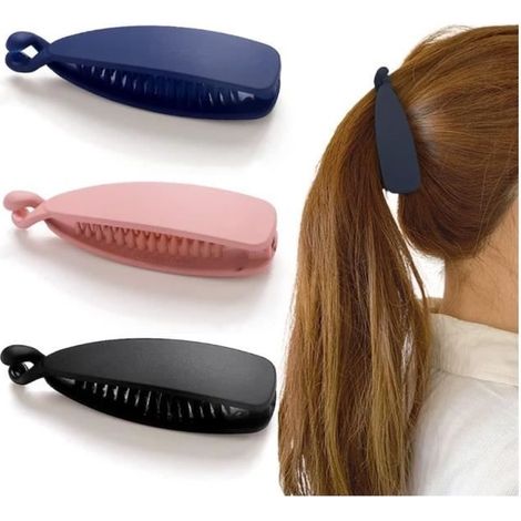 Haarspangen, 3er-Set Bananen-Haarspangen, Haarspangen für Damen, matte Bananen-Haarspangen für Frauen und Mädchen (1/4)