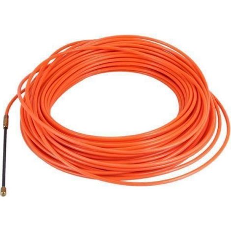 4Mm 30 MTres De Dispositif De Guidage Orange En Nylon De Câble Lectrique Push Pullers Duct Snake Rodder Fish Tape Wire Femeo (1/4)