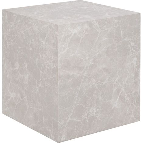 Tavolino d'appoggio Prague effetto marmo beige 40x40x45 cm