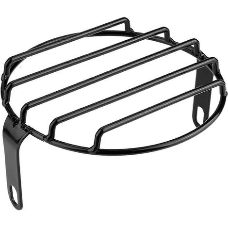 7,09 Zoll schwarzer Retro-Motorradscheinwerfergrill, runde Abdeckung, Maske