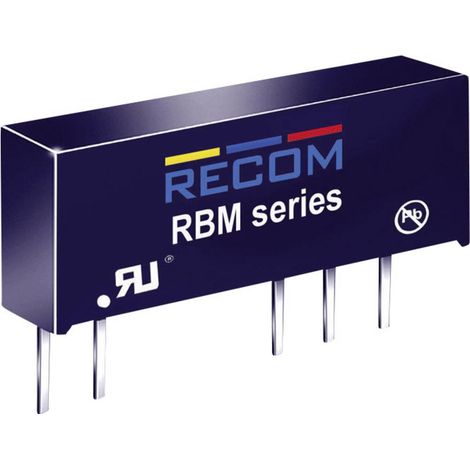 RECOM RBM-0505D Convertitore DC/DC da circuito stampato 5 V/DC 5 V/DC, -5 V/DC 100 mA 1 W Num. uscite: 2 x Contenuto 1 (1/2)
