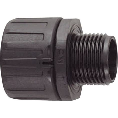 HELLERMANNTYTON 166-21016 HG34-S-PG29-RACCORDO FILETTATO PER TUBO FLESSIBILE, NERO, PG29, 28,10 MM, DRITTO, 1 PEZZO (1/4)