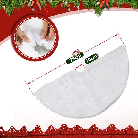 Wolketon Weihnachtsbaumteppich 78 cm, runde Plüsch Baumdecke für Wohnzimmer, Hotel und Weihnachtsfeier (1/3)