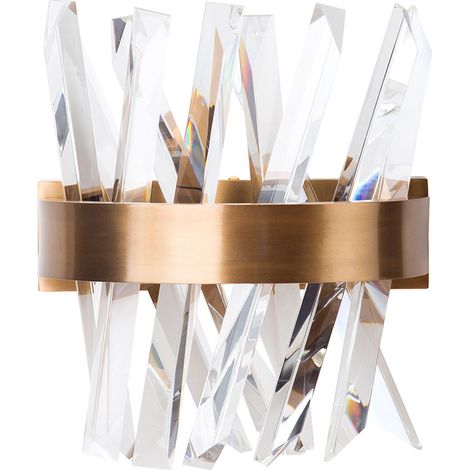 Visconte Flusso Wall Light 16 Watt Integrated LED Fitting - Antique Brass (1/2)