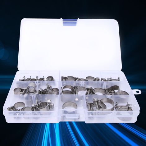 30-teiliges Sortiment an Schlauchschellen und Rohrschellen aus Edelstahl, 6–18 mm (1/5)