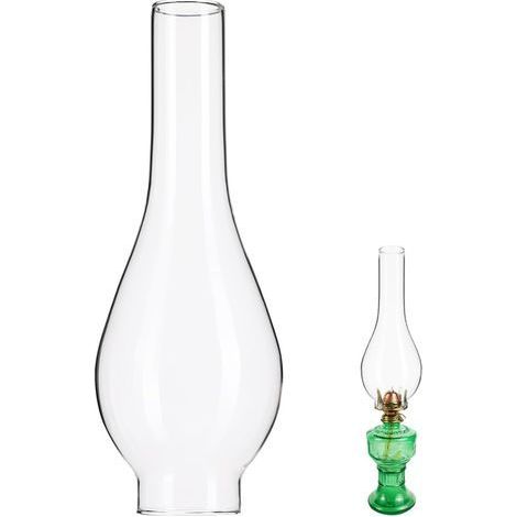 1 Cheminée Verre Diamètre 5cm Transparent Lampe à Pétrole Vintage Tube Protection Décoration Intérieure (1/5)