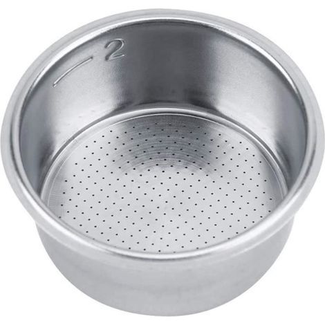 Filtro per caffè in acciaio inox da 51 mm, filtro per caffè riutilizzabile da 2 tazze, cestello filtro poroso non pressurizzato, colino per r,51 (1/4)