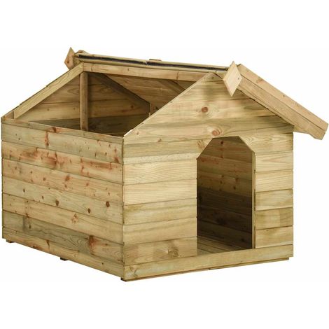 Niche de jardin avec toit ouvrant en bois de pin imprégné