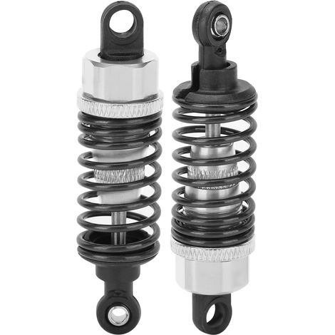 70 mm verstellbarer Stoßdämpfer aus Metall mit Federung für Traxxas Slash 2WD RC-Cars (Silber) (1/5)