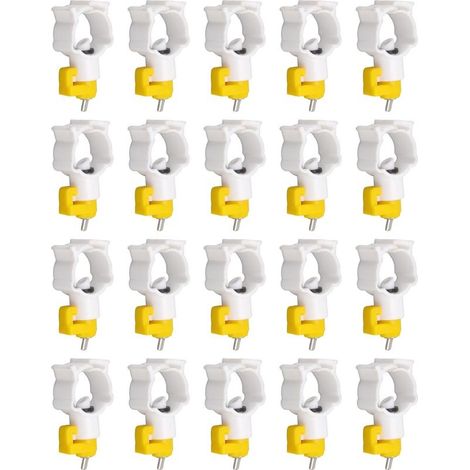 Lot 20 mamelons eau poulet – épaissis – robinet tournant sphérique – boire automatique – volaille (1/5)