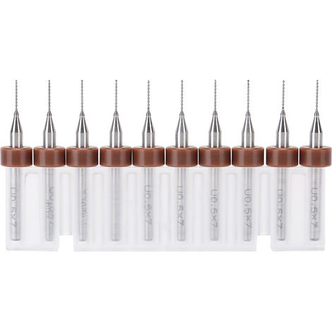 Set de 10 mini forets 0.5mm pour percer le bois, réparer montres et téléphones, outils de bricolage. (1/5)