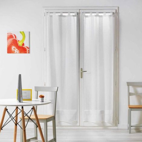 Paire de Voilages "Salina" 70x200cm Blanc (1/2)