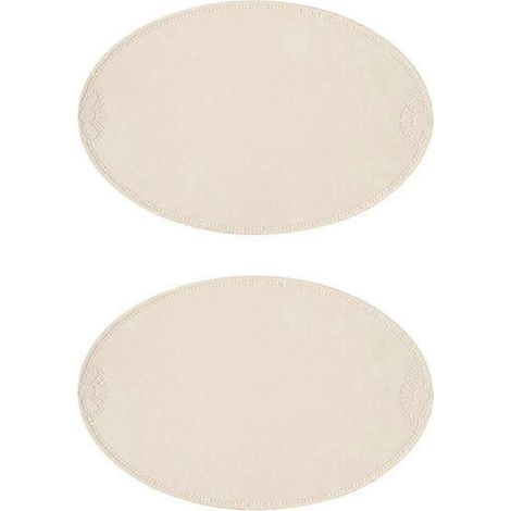 Set de table rétro en polyuréthane, style européen français, ovale, isolant, imperméable et résistant à l'huile, style occidental. (1/5)