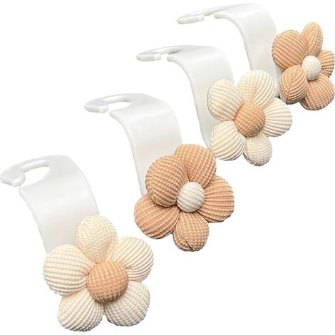 CCYKXA Car Seat Hooks For Bags Car Hooks 4PCS Handbag Hook Cute Flower Hanger Universal For Headrest Seat Type 1 (1/5)