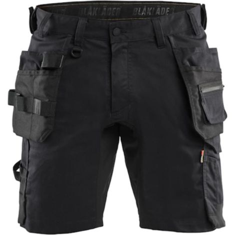 Short Blaklader noir 1752 stretch 2D avec poches flottantes artisan 175218329900 44 (1/5)