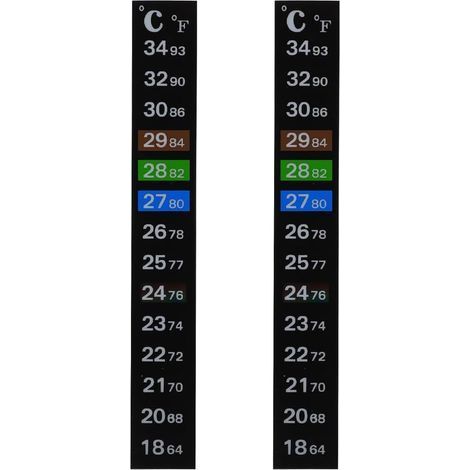 2 Thermomètre, Autocollant Digital, Mesure 18-34℃, Format Compact 130x18mm, Aquarium Vinification (1/5)