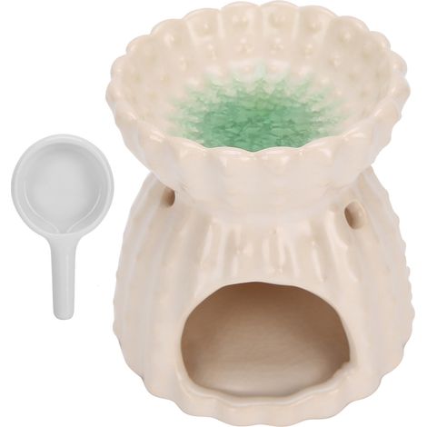 Brûleur d'huiles essentielles en céramique, diffuseur d'arômes, chauffe-plat à bougie, décoration intérieure blanche. (1/5)