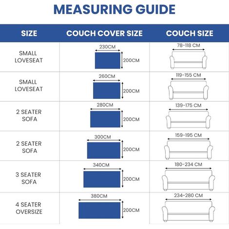 Sofabezug für 4-Sitzer, 200 x 380 cm, moderner, waschbarer, rutschfester Sofaschutz, weicher Universal-Sofabezug, große Sofadecke für die Heimdekoration, Creme (1/5)