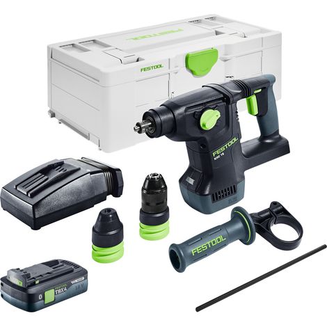 Festool KHC 18 EB-Basic Akku Kombihammer 18 V 2,6 J SDS-Plus Brushless + 1x Akku 4,0 Ah + Ladegerät + Systainer