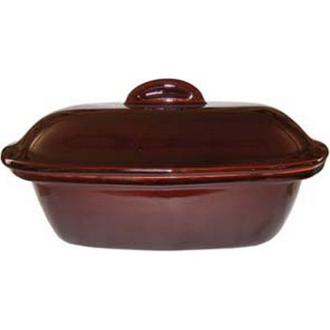 1PZ cuociarrosti in terracotta brunella - cm.37