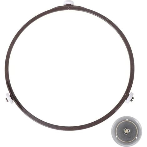Support plateau tournant universel de 22cm,Anneau Rotatif Micro-ondes de Plateau Tournant pour Universel Support en Verre 22cm Diamètre (Brun)-LIAIKI (1/5)
