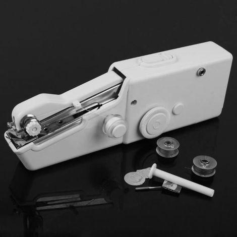 Mini machine à coudre portative sans fil - - Points droits - Enfileur assisté - 9 points (1/4)