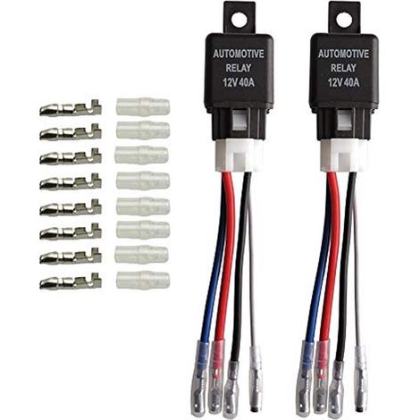 Relè automobilistico a 4 poli da 12 V 40 A con cavi - Set da 2 pezzi (1/5)