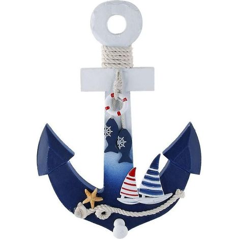 Crochet mural ancre maritime pour une décoration de style méditerranéen