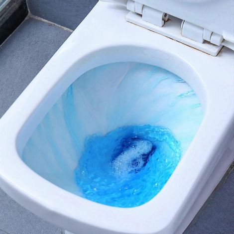 Désodorisant pour toilettes 80g, flacon à chasse d'eau automatique, mousse bleue rafraîchissante pour la maison, les dortoirs et les toilettes (1/4)