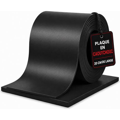 Rouleau de Caoutchouc SBR - Revêtement de Sol, Protection, Antidérapant, Dalles PVC Garage (Largeur: 20cm, 2mm, Rouleau 100cm) (1/5)