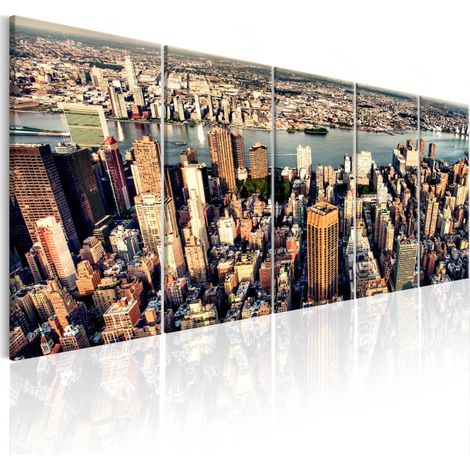Tableau Imprimé "Flight Over New York" 90 x 225 cm (1/2)